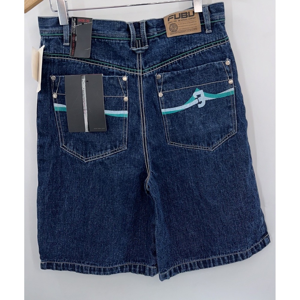 Fubu The Collection Jean Shorts Kids 20‎ Men's 30 Baggy Y2K Retro Skate VTG New